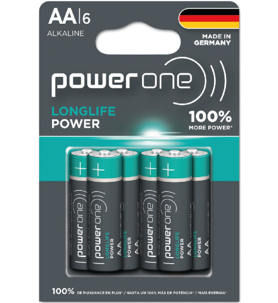 Pilas Alcalinas, Longlife Power, AA - Blister x 6 Und.